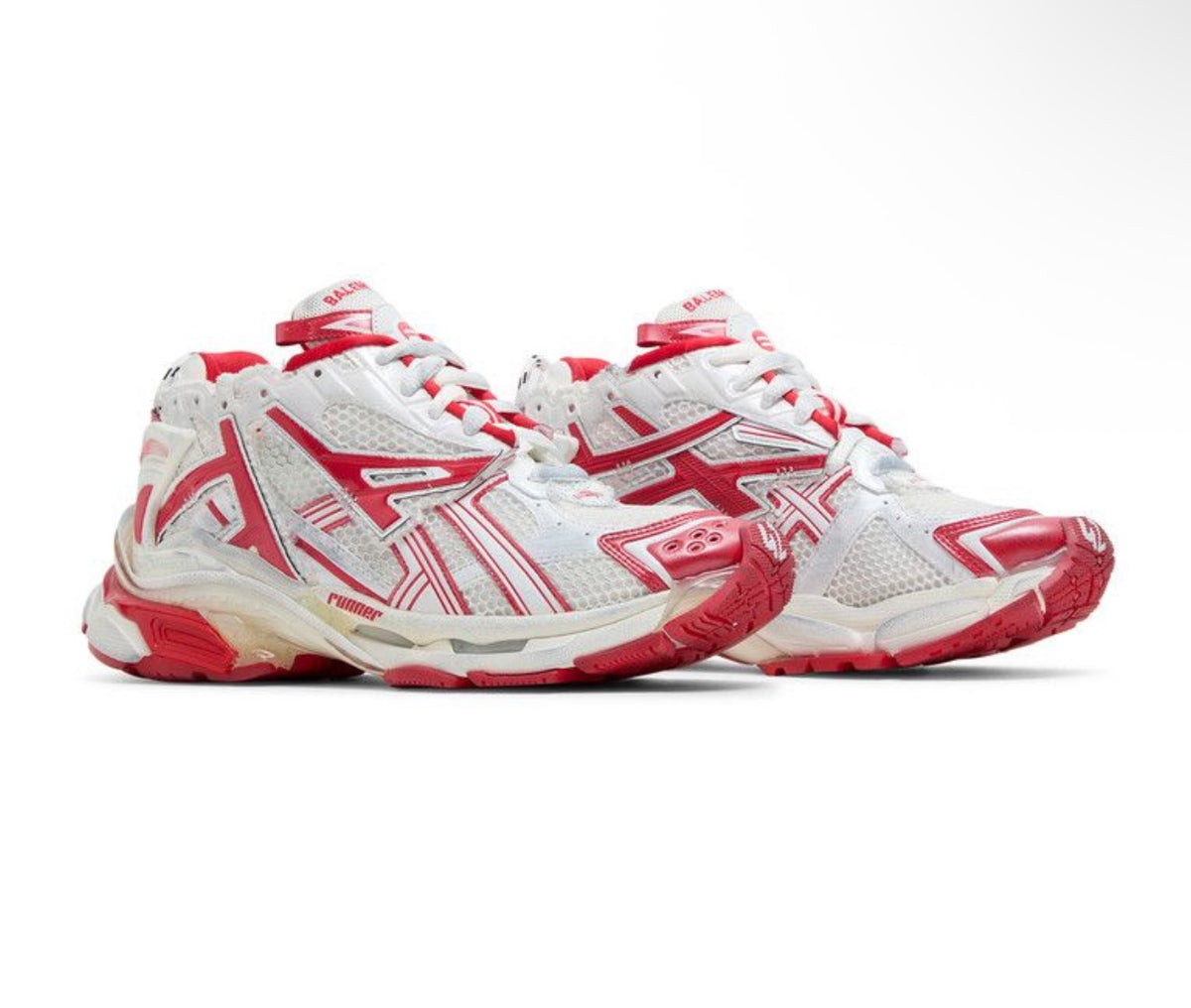 Balenciaga white & red sneakers #luxury #designer